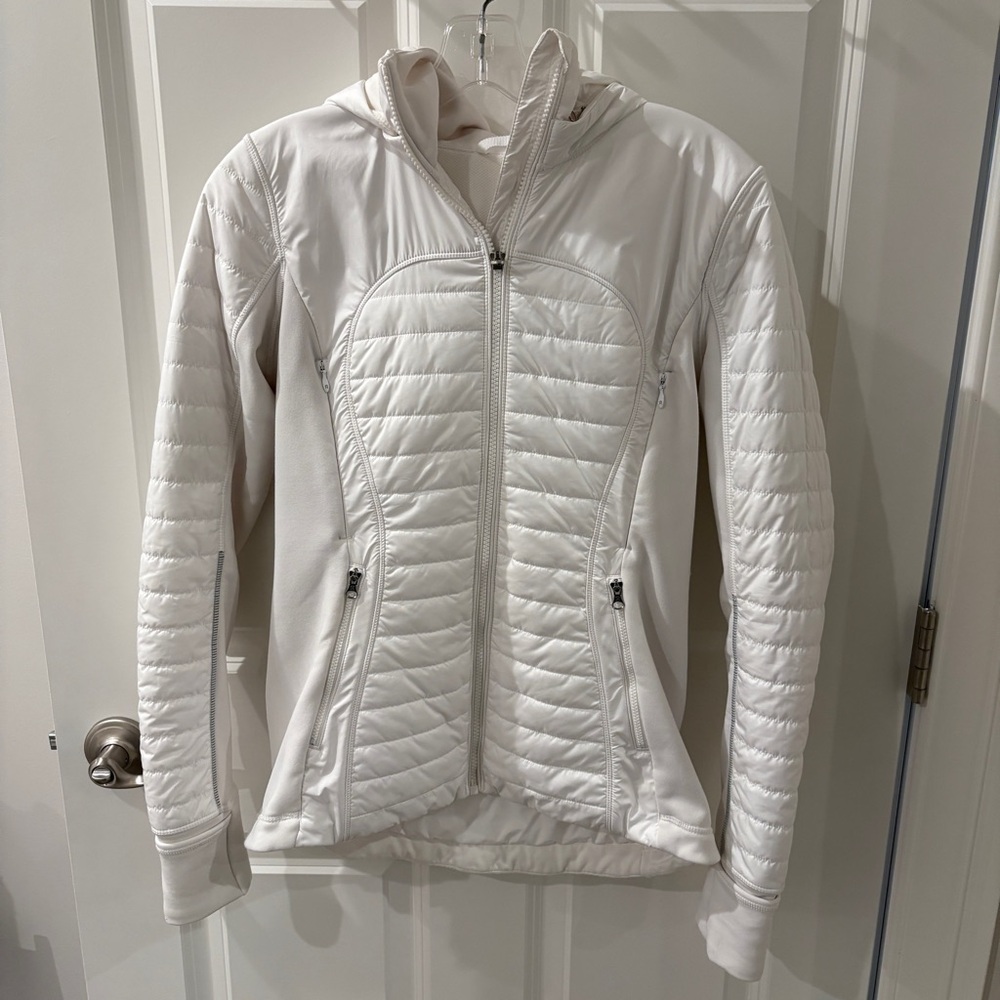 Lululemon Women's White Quilted Running Jacket
